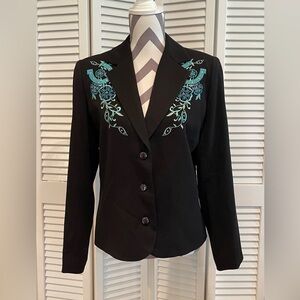 Vintage Western Embroidered Jacket - Blazer - Sage West - Size: 6